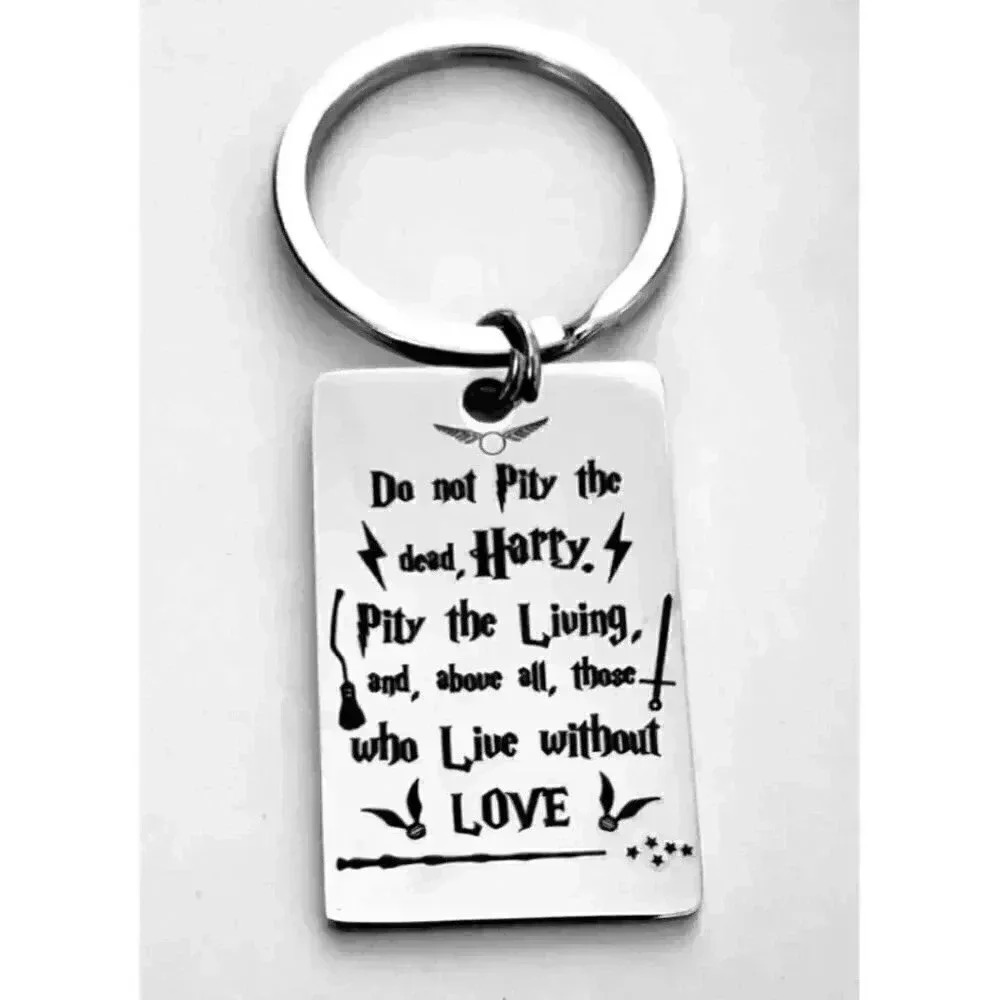 Harry Potter Inspiration Quote Stainless Steel Keychain